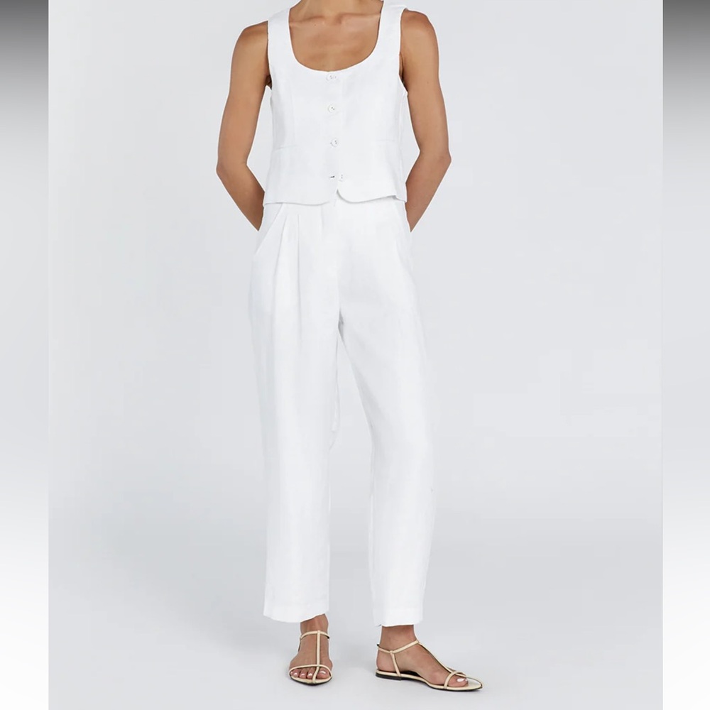 Dissh Linen Tapered Pant Size 2